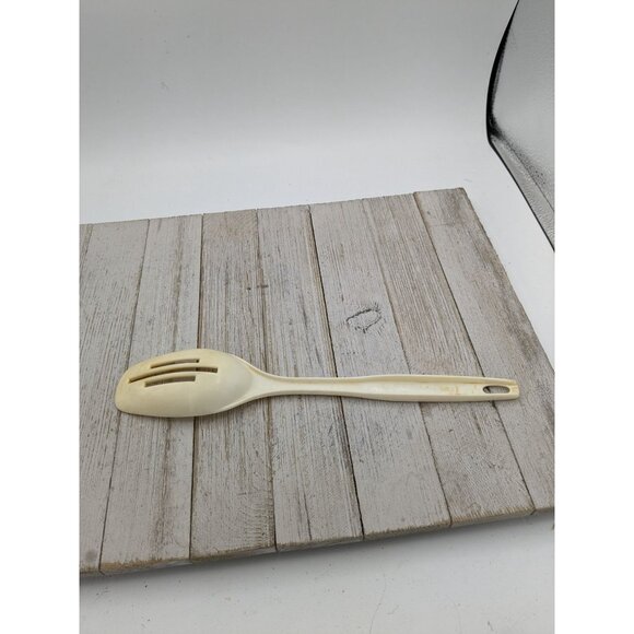 Vintage Foley #4 Almond Nylon Plastic Slotted Spoon 11" - Picture 4 of 6